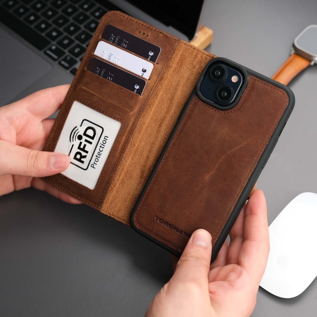 Casper iPhone 16 Wallet Case Leather MagSafe